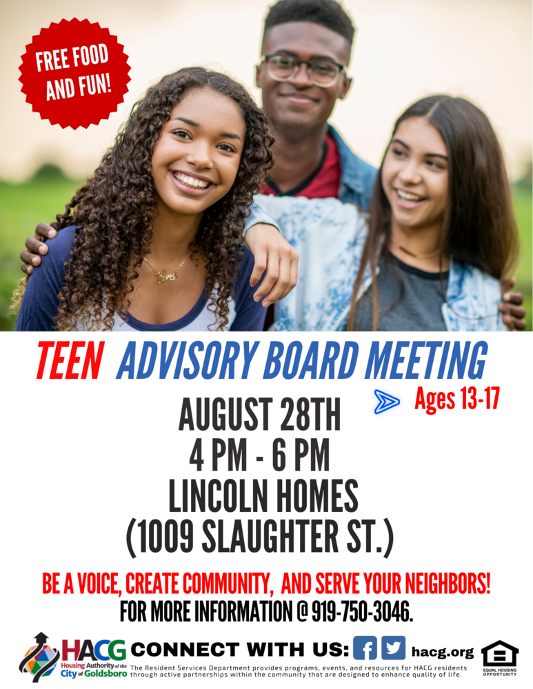 teen advisory board flyer